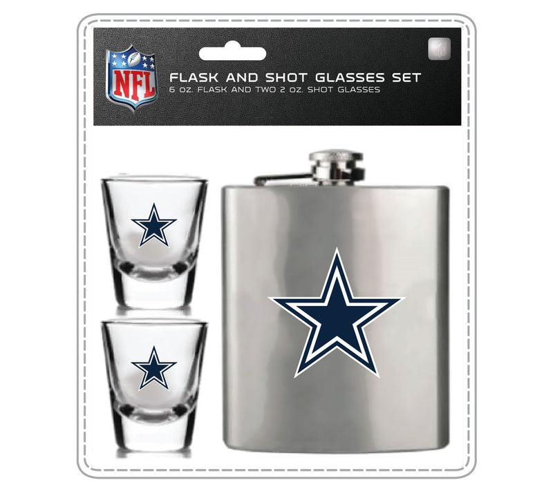 Mojo Licensing NFL Flask Set - 1 Flask and 2 Shot Glasses — View 38