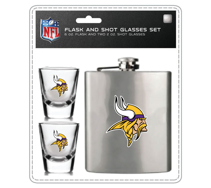 Mojo Licensing NFL Flask Set - 1 Flask and 2 Shot Glasses — View 40