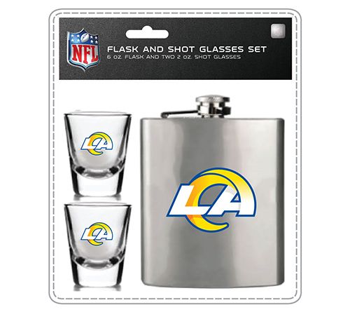 Mojo Licensing NFL Flask Set - 1 Flask and 2 Shot Glasses — View 14