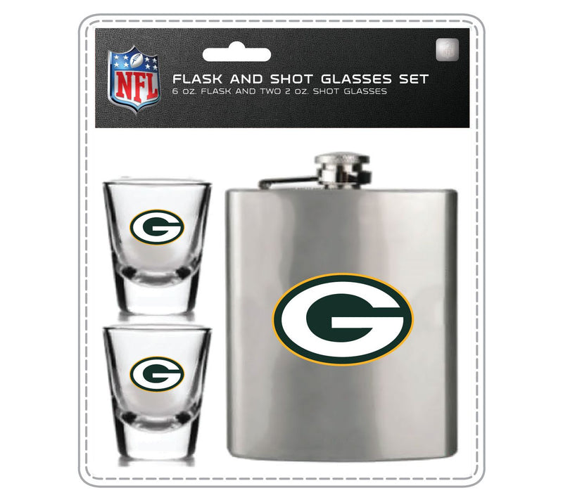 Mojo Licensing NFL Flask Set - 1 Flask and 2 Shot Glasses — View 47
