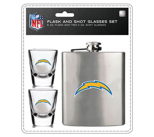 Mojo Licensing NFL Flask Set - 1 Flask and 2 Shot Glasses — View 21