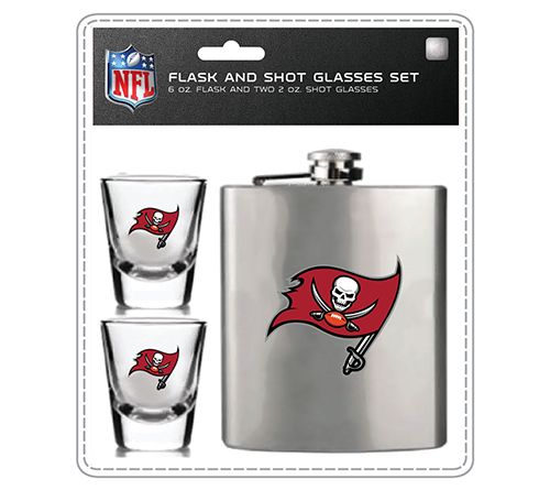 Mojo Licensing NFL Flask Set - 1 Flask and 2 Shot Glasses — View 28
