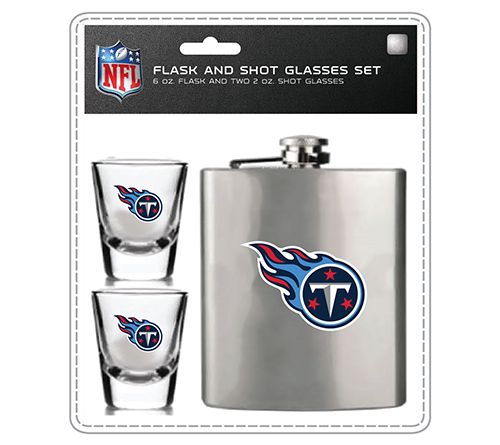Mojo Licensing NFL Flask Set - 1 Flask and 2 Shot Glasses — View 29