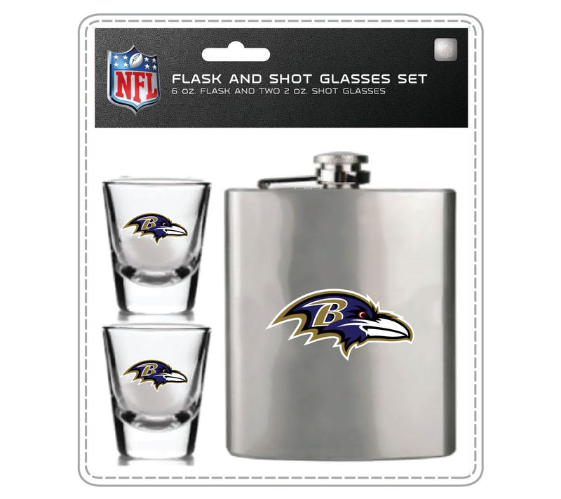 Mojo Licensing NFL Flask Set - 1 Flask and 2 Shot Glasses — View 60