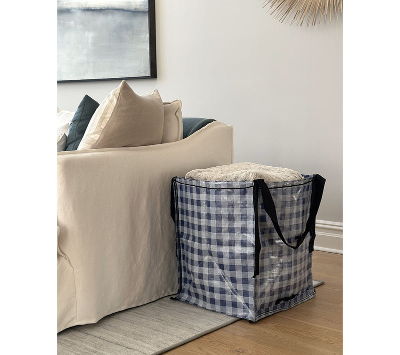 DuraSack Set of (2) 22-Gal Gingham Heavy Duty Home & Yard Tote — View 7