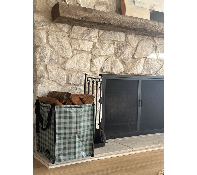 DuraSack Set of (2) 22-Gal Gingham Heavy Duty Home & Yard Tote — View 4
