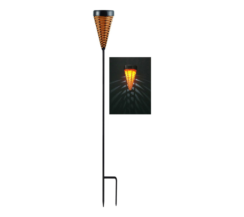 Santa's Workshop 36" Solar Plastic Rattan Stake — View 2
