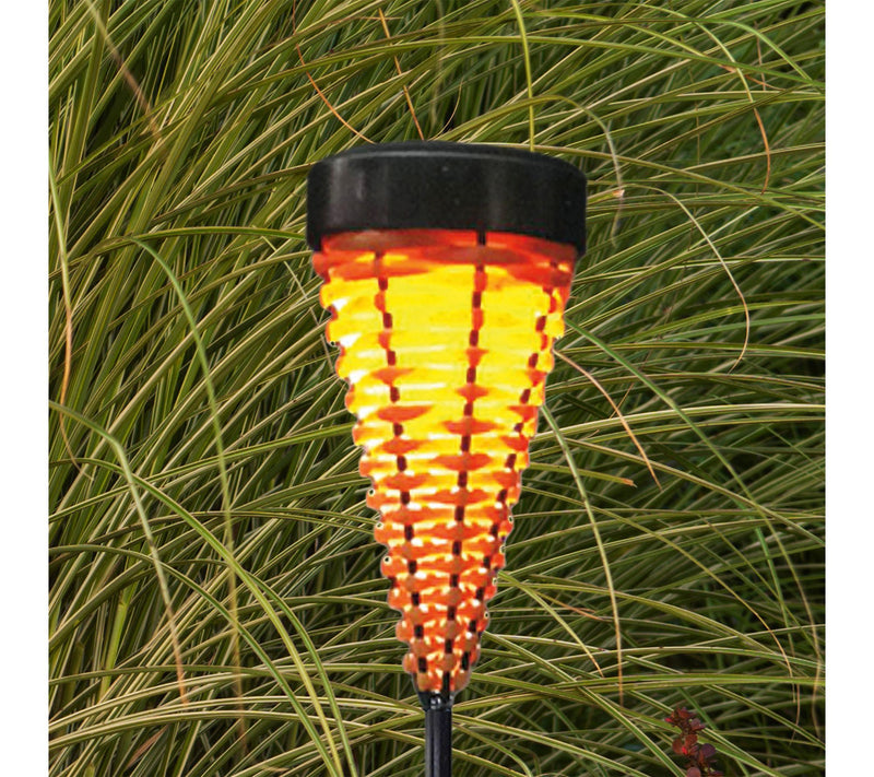 Santa's Workshop 36" Solar Plastic Rattan Stake — View 3