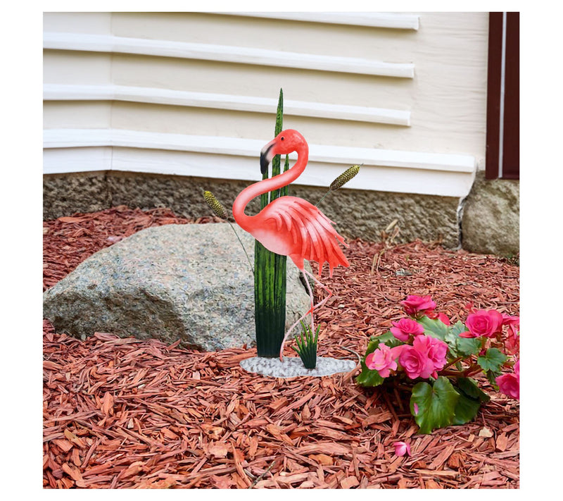 Santa's Workshop 21.7" Iron Flamingo Stake — View 3