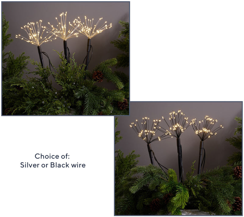 "As Is" Bethlehem Lights Set of 3 Mini Starburst Stake Lights — View 9
