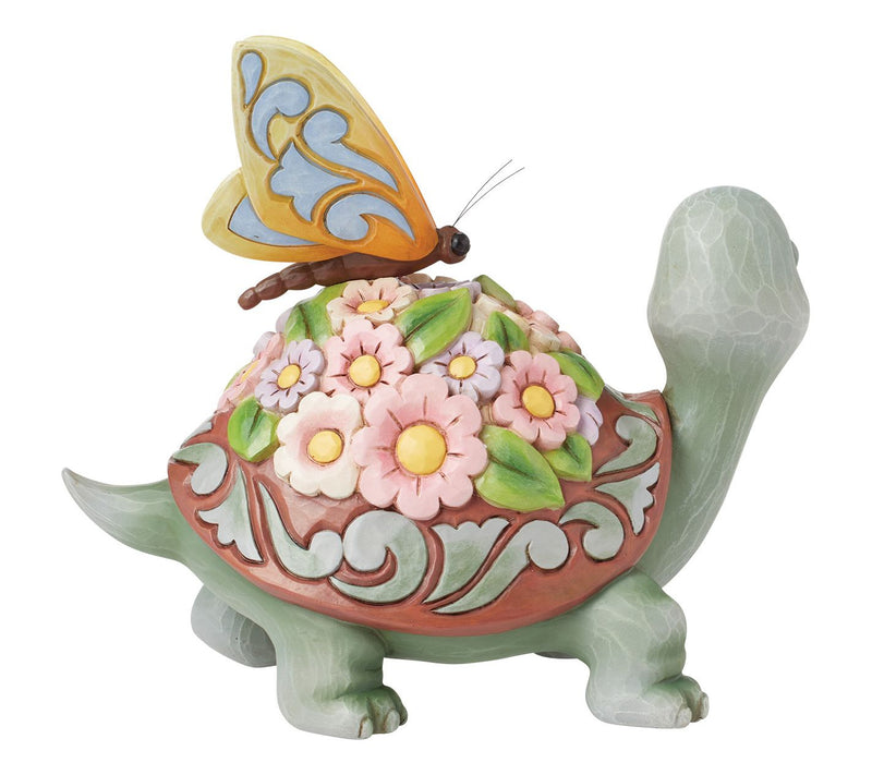 Jim Shore Turtle Flowers and Butterfly Figurine 7.3in H — View 4