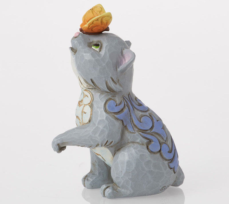 Jim Shore Cat and Butterfly Mini Figurine 3.3in H — View 4