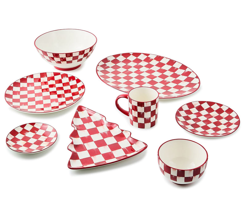 MacKenzie- Childs Set of 4 Cherry Check Bowls — View 2