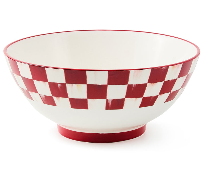 MacKenzie- Childs Cherry Check Serving Bowl — Main view
