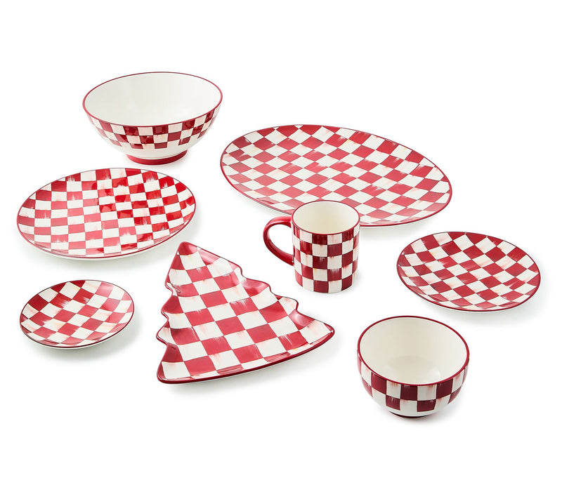 MacKenzie- Childs Cherry Check Serving Bowl — View 2