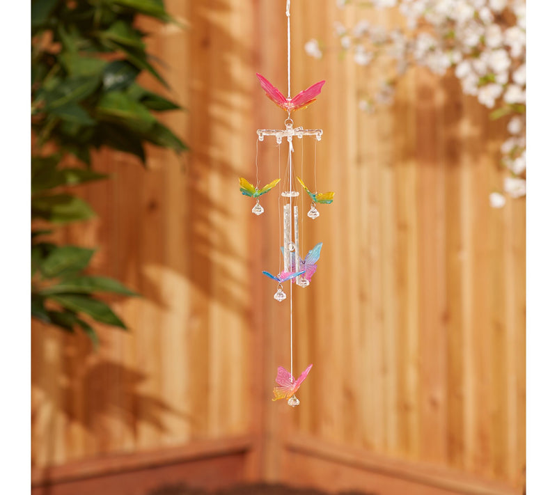 Zingz & Thingz Rainbow Butterfly Wind Chimes — View 6