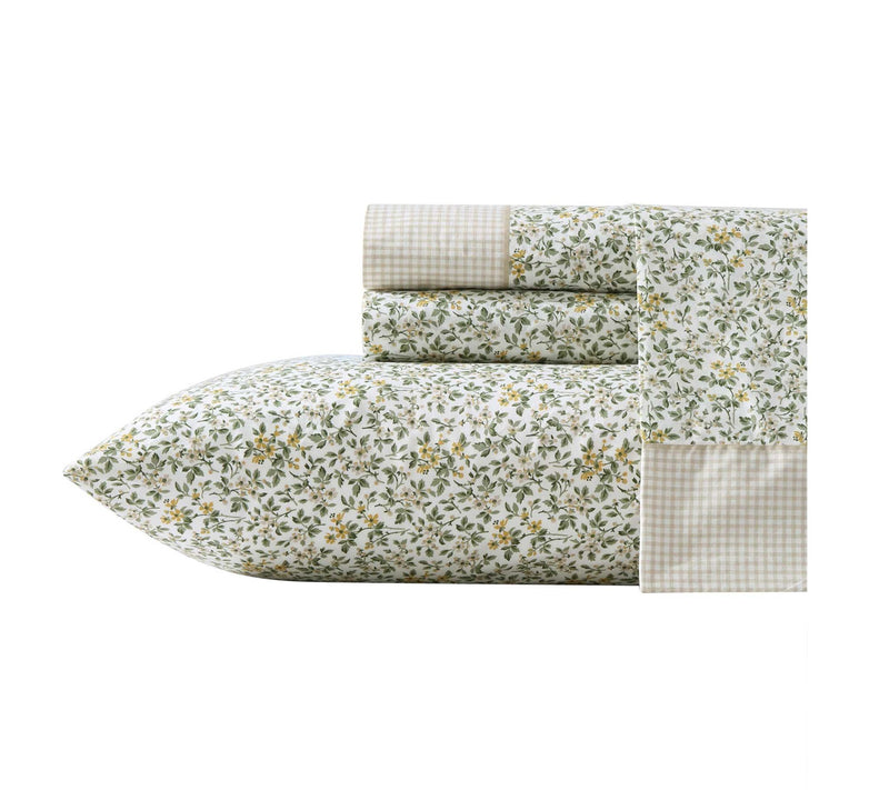 Laura Ashley Tierney Green Twin Sheet Set — View 9