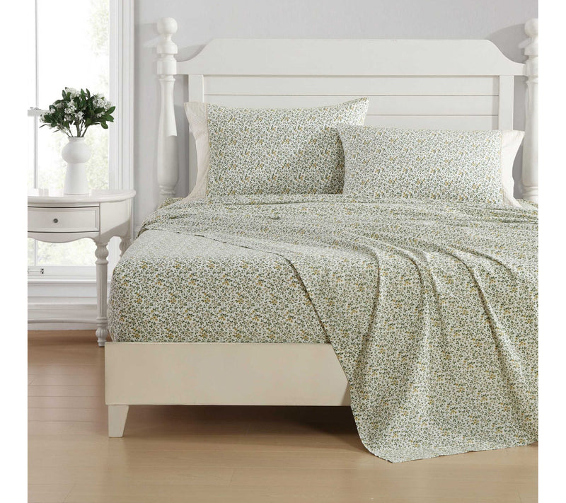 Laura Ashley Tierney Green Twin Sheet Set — View 2