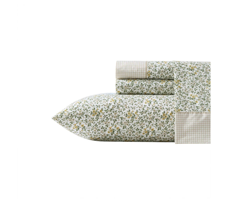 Laura Ashley Tierney Green Full Sheet Set — View 10