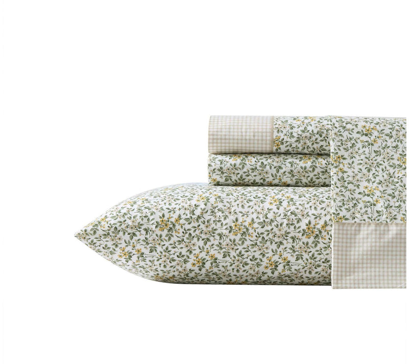 Laura Ashley Tierney Green Full Sheet Set — Main view
