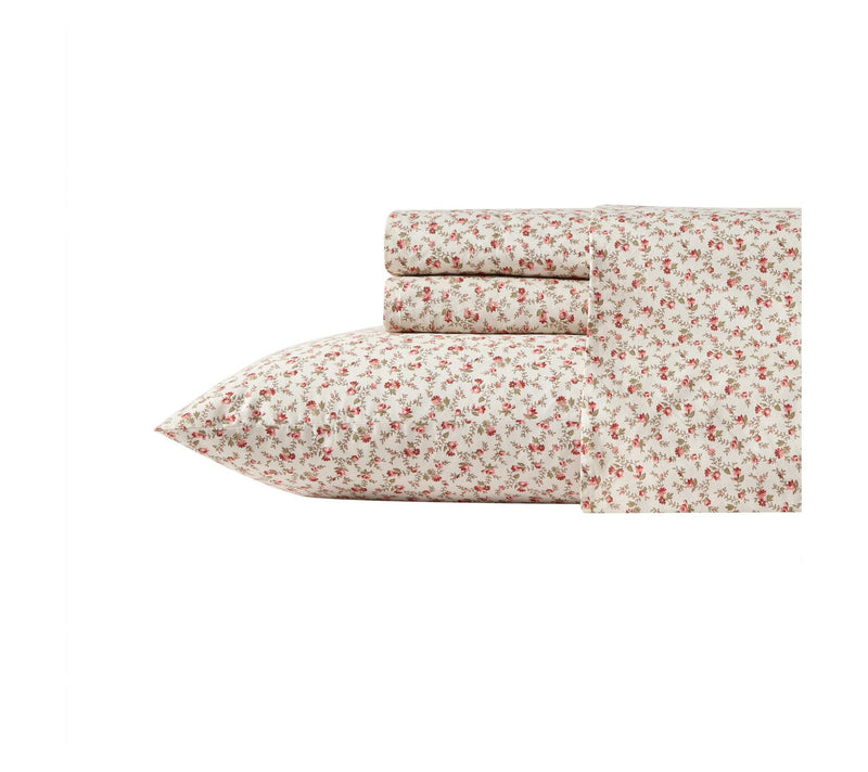 Laura Ashley Sweet Success Pink Twin Sheet Set — View 9