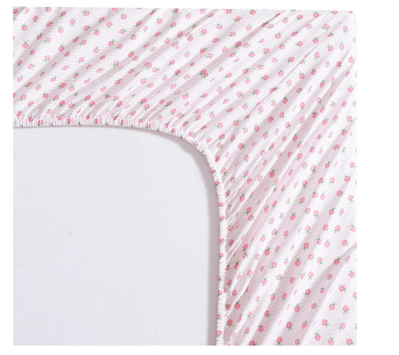 Laura Ashley Sweet Lady Bugs Pink-Green Twin XlSheet Set — View 5