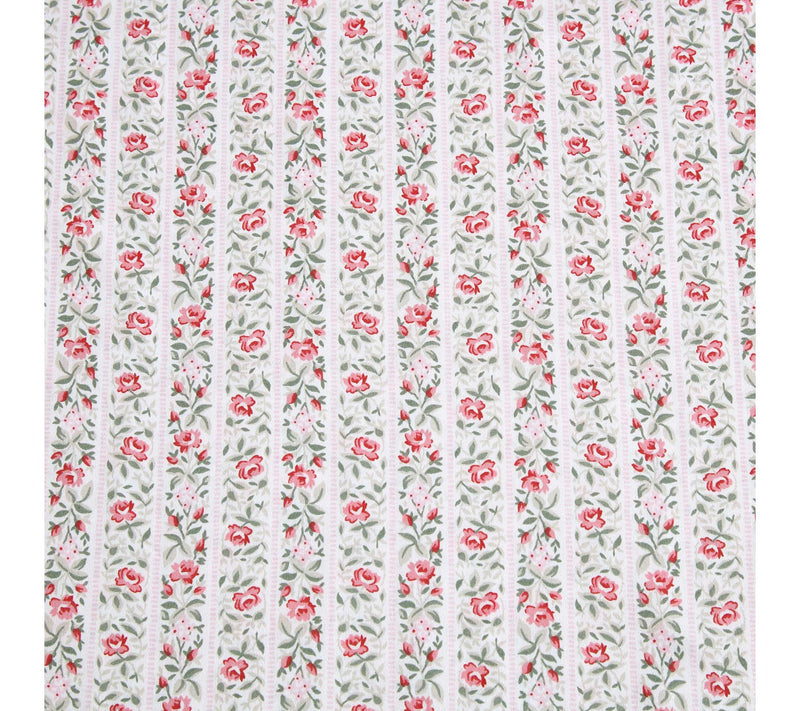 Laura Ashley Marta Stripe Pink-Green Queen Sheet Set — View 5
