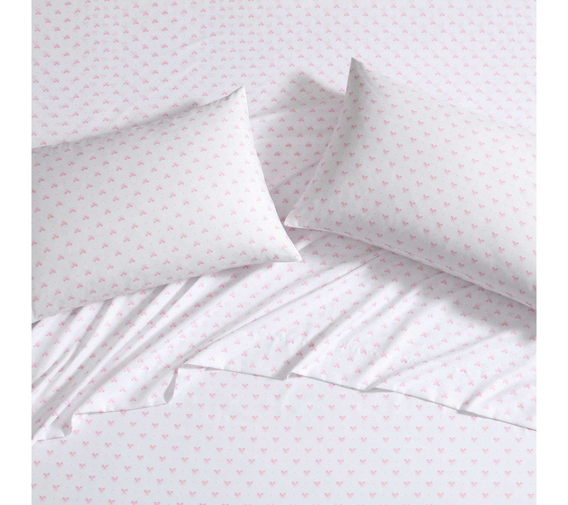Laura Ashley Lovely Bows Pink Queen Sheet Set — View 2
