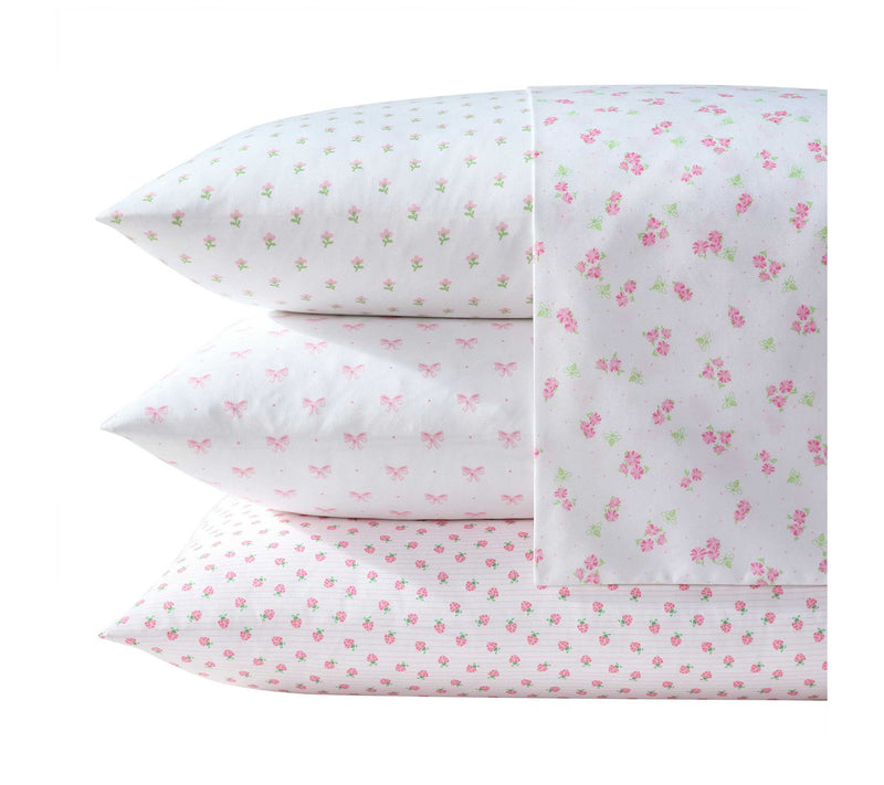 Laura Ashley Lovely Bows Pink Full Sheet Set — View 8