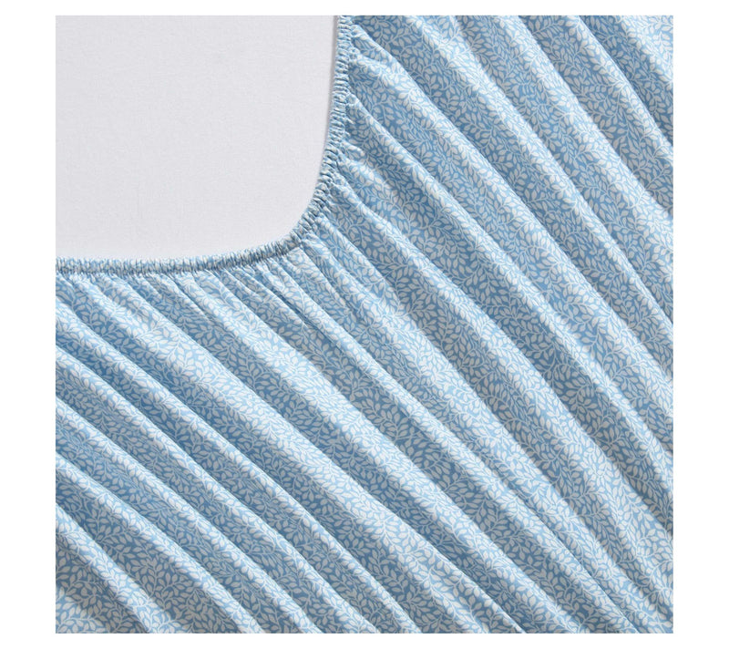 Laura Ashley Little Vines Blue-White Queen Sheet Set — View 4