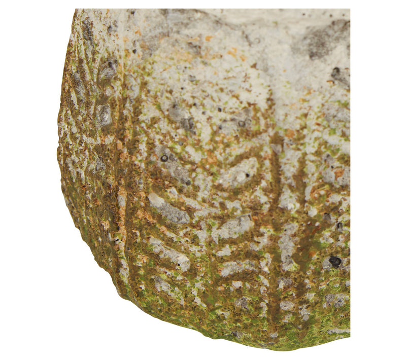 Zingz & Thingz Set of 2 Ancient Leaf Cement Flower Pot — View 5