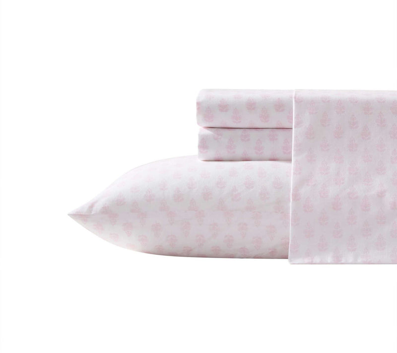 Laura Ashley Francesca Pink-White King Sheet Set — Main view