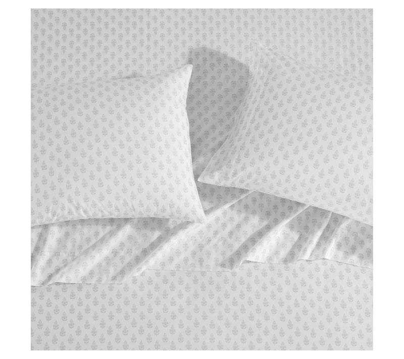 Laura Ashley Francesca Grey-White Queen Sheet Set — View 3