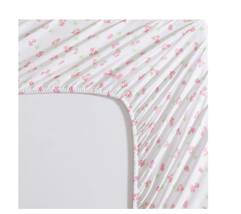 Laura Ashley Busy Bee Pink-Green Queen Sheet Set — View 6