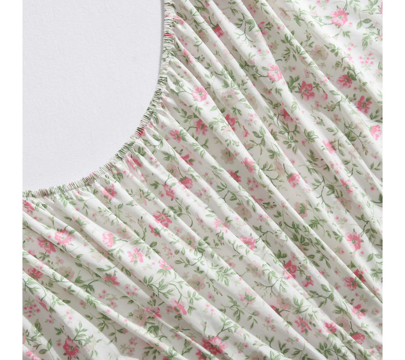 Laura Ashley Bonnie Pink-Green Twin Sheet Set — View 5