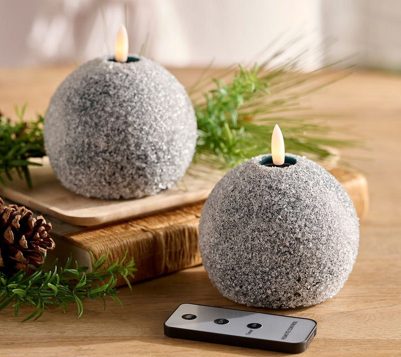 Home Reflections S/2 Flameless Crystal Sphere Candles — View 8