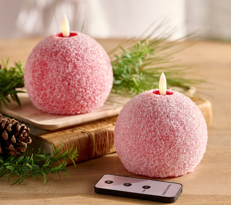 Home Reflections S/2 Flameless Crystal Sphere Candles — View 9