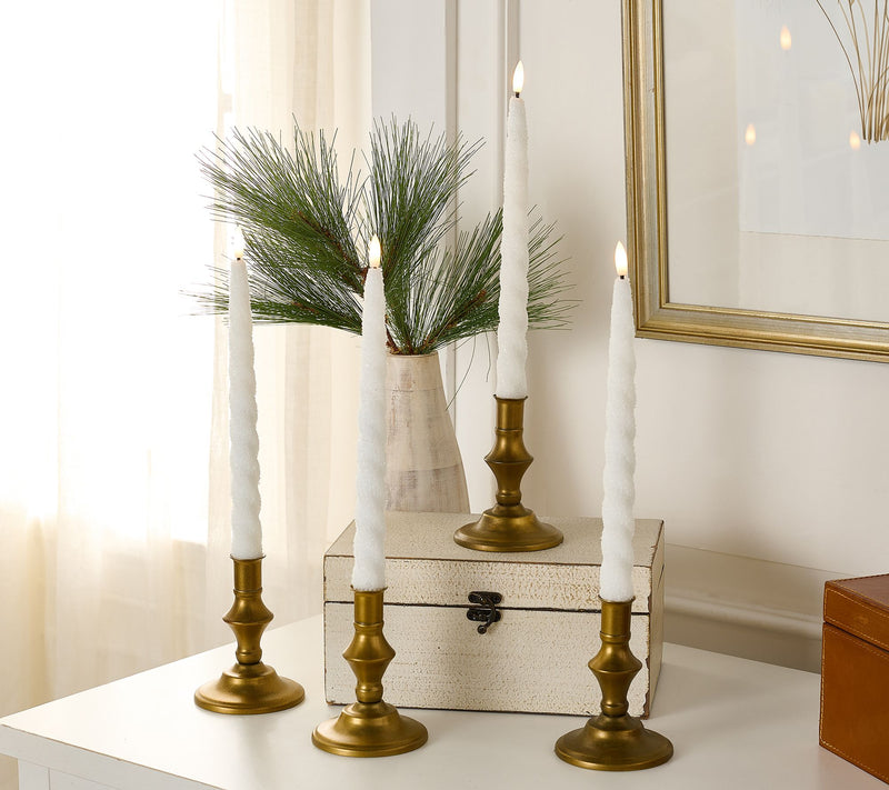 Home Reflections S/4 Flameless Crystal Taper Candles — View 9