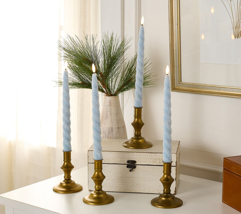 Home Reflections S/4 Flameless Crystal Taper Candles — View 10