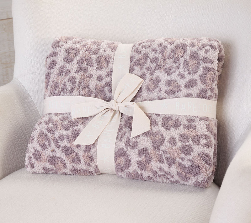 Barefoot Dreams CozyChic Micro Leopard 45x60 Blanket — View 8