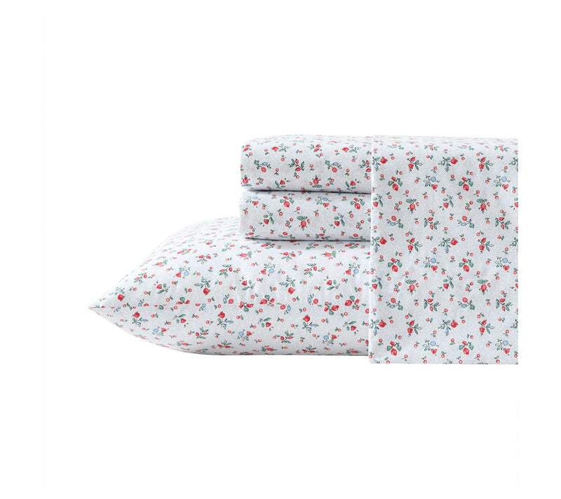 Laura Ashley Aylesmore Ditsy Red-Blue Twin XL Sheet Set — Main view