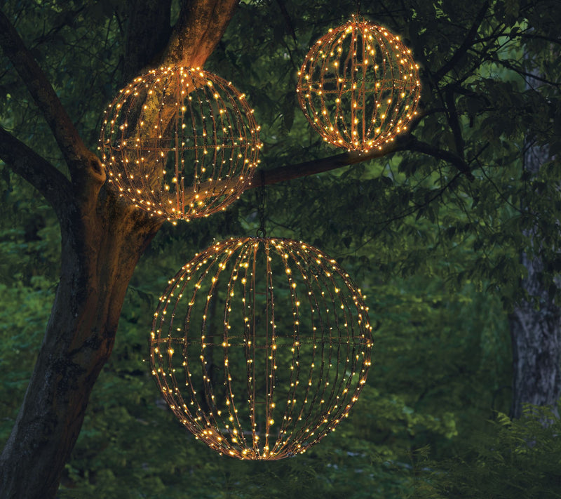 Grandin Road 20" Indoor/Outdoor 3D Illuminated Foldable Sphere — View 5