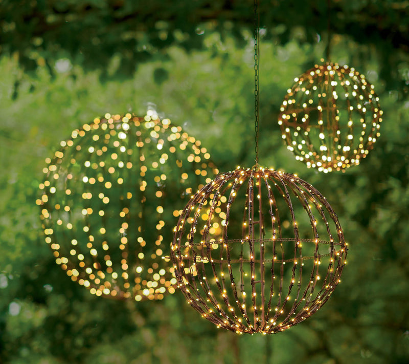 Grandin Road 20" Indoor/Outdoor 3D Illuminated Foldable Sphere — View 7