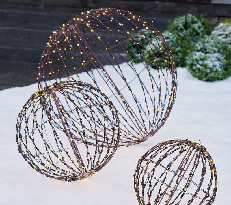 Grandin Road 20" Indoor/Outdoor 3D Illuminated Foldable Sphere — View 6