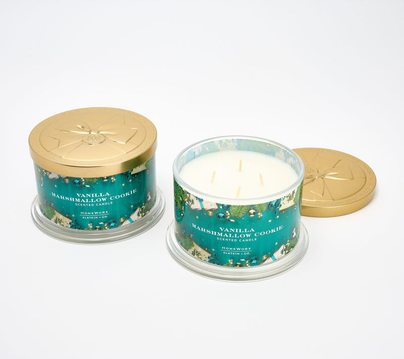 HomeWorx by Slatkin + Co. S/2 18oz Fa La La La Candles — Main view