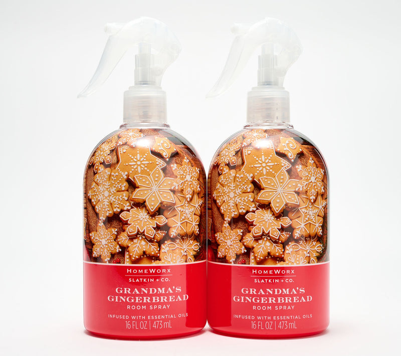 HomeWorx by Slatkin + Co. S/2 16oz Holiday Room Sprays — Main view