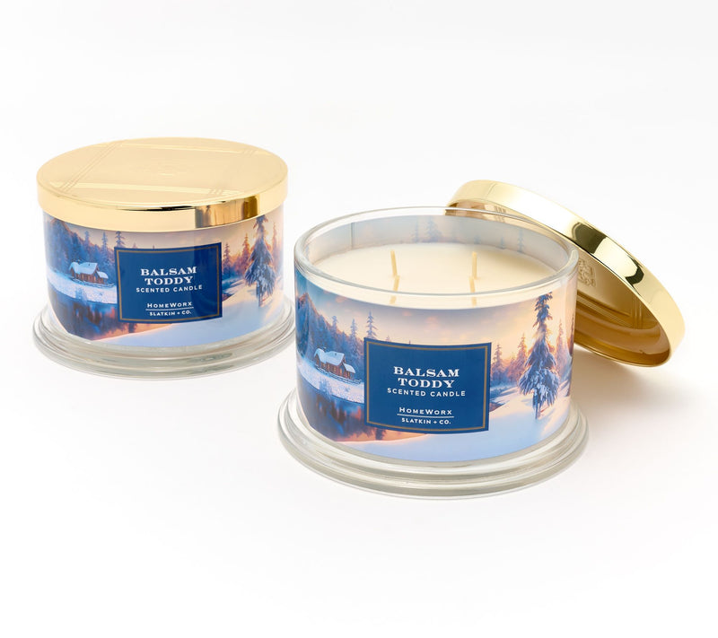 HomeWorx by Slatkin + Co. S/2 18oz Woodland Escape Candles — View 2