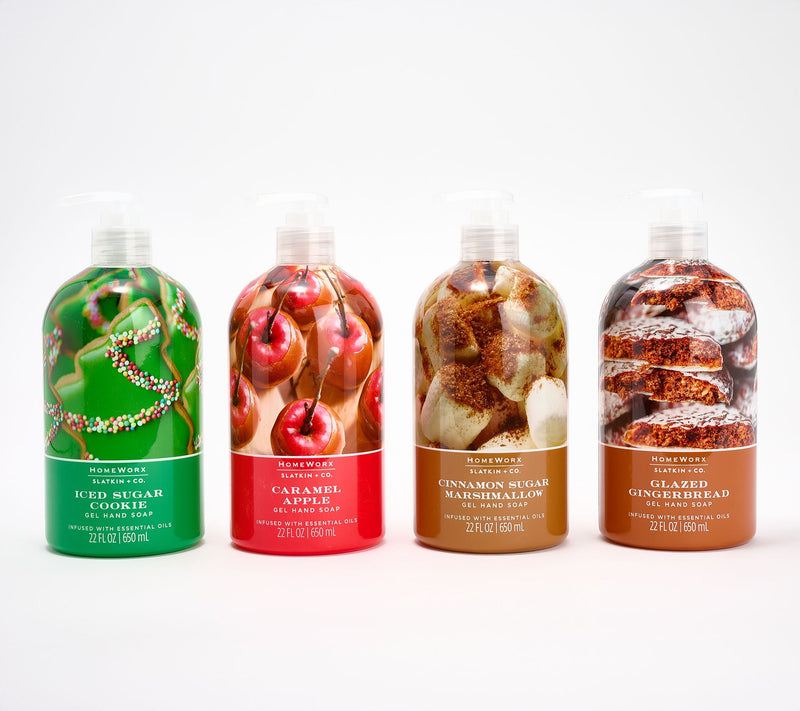 HomeWorx by Slatkin + Co. S/4 22oz Seasonal Gel Hand Soaps — Main view