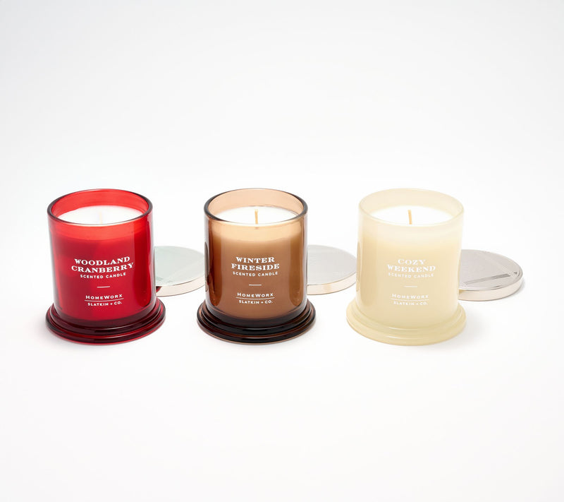 HomeWorx by Slatkin + Co. Set of 3 8oz Signature Candles — Main view