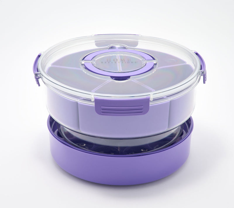 Home Reflections Round Portable Chill & Serve w/ Inserts — Main view